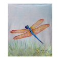 thumbnail image 1 of Betsydrake BK1045 50 x 60 in. Amber & Blue Dragonfly Fleece Blanket, 1 of 1