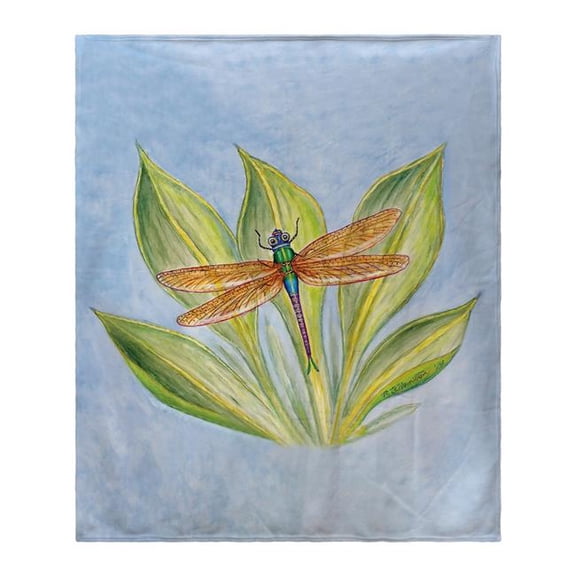 Betsydrake BK299 50 x 60 in. Dicks Dragonfly Fleece Blanket