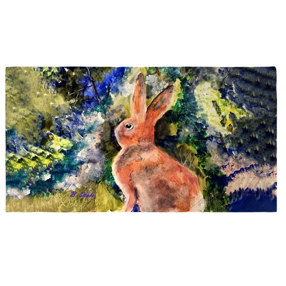Betsydrake BT1174 30 x 50 in. Cottontail Rabbit Beach Towel