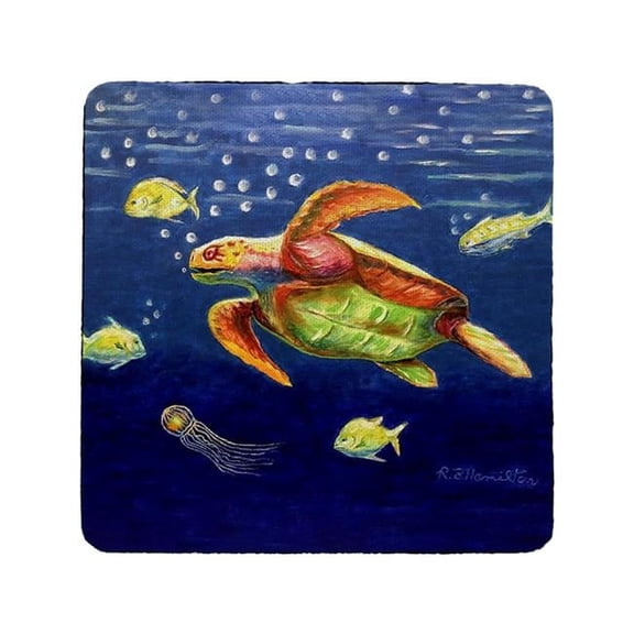 Betsydrake CT1168 Dicks Sea Turtle Coaster - Set of 4