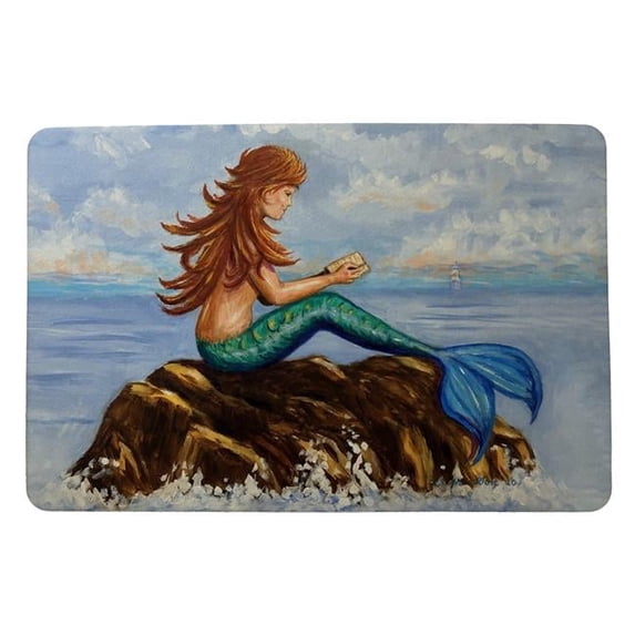 Betsydrake DM1237 18 x 26 in. Mermaids Handbook Door Mat