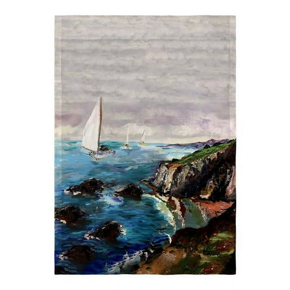 Betsydrake FL1164 12.5 x 18 in. Sailing the Cliffs Flag