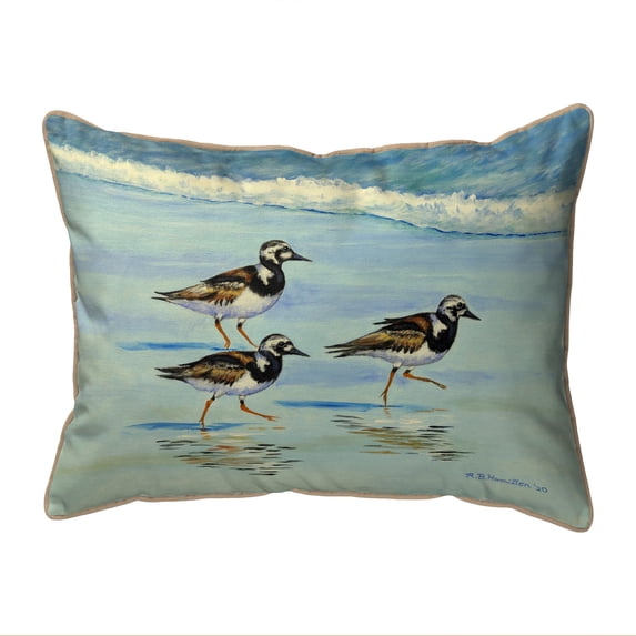 Betsydrake HJ1183 16 x 20 in. Ruddy Turnstones Large Indoor & Outdoor Pillow - Large