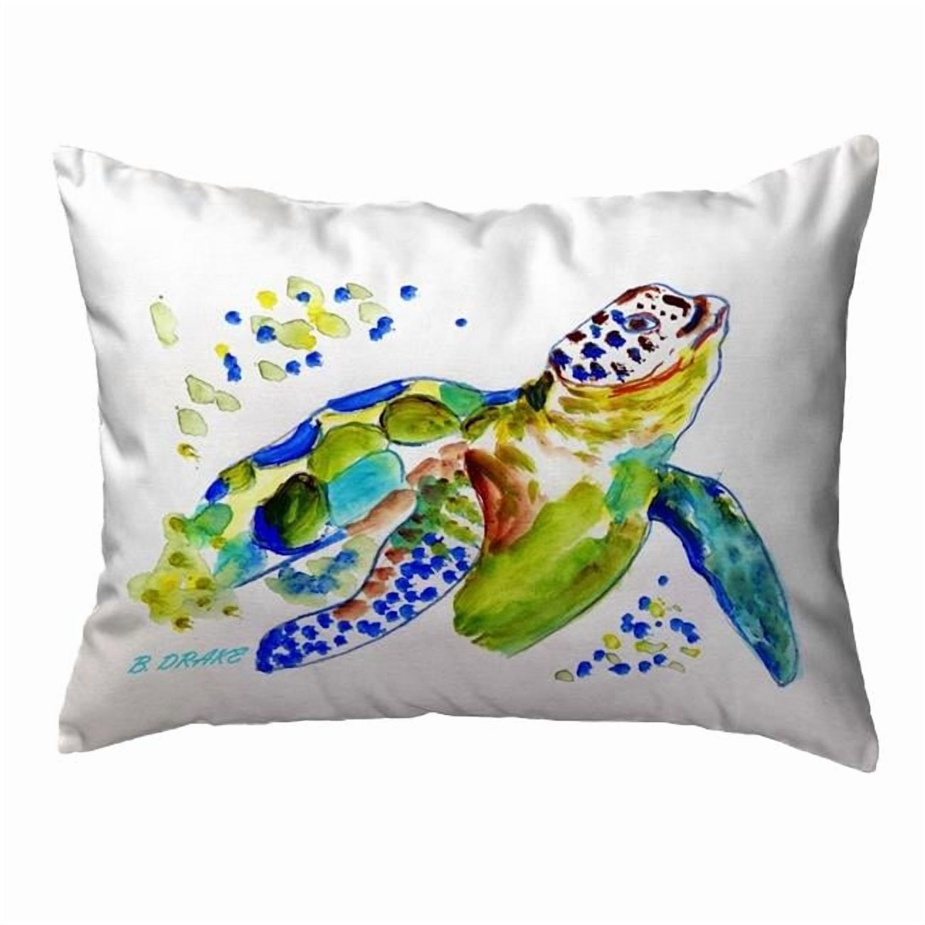 Betsydrake KS1170 11 x 14 in. Baby Sea Turtle No Cord Pillow - Small