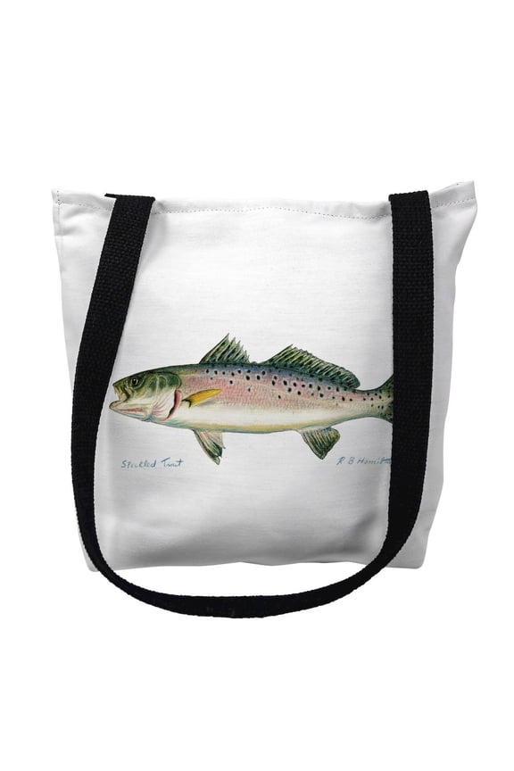 Interiors Speckled Trout Left Small Tote Bag 13x13