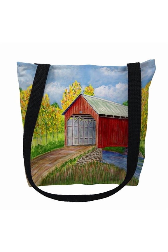 Dick's Covered Bridge Small Tote Bag 13x13 13 inches x 13 inches