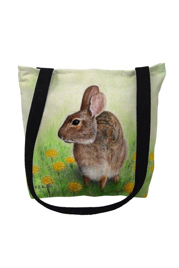 Betsydrake TY053LG 18 x 18 in. Rabbit Left Tote Bag - Large