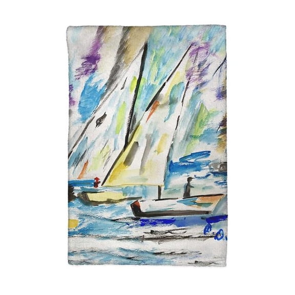 Betsys Sailboats Kitchen Towel - 16 x 25 in.
