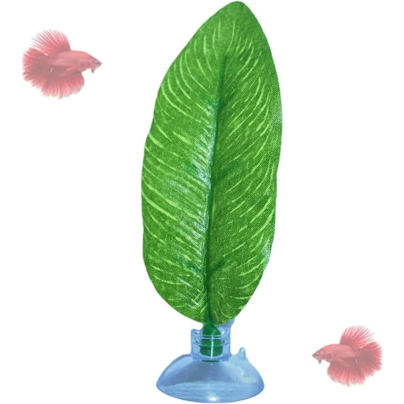Betta Bed Green Leaf Betta Hammock Fish Leaf Hideout  Aquarium Plants Accessories ﻿