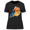 thumbnail image 1 of Betta Fish Blue Body Yellow Tail T-Shirt Women -Image by Shutterstock, Female Small, 1 of 2