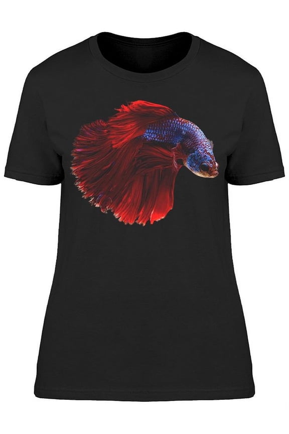 Betta Fish Dumbo Ears Dark T-Shirt Women -Image by Shutterstock, Female Small