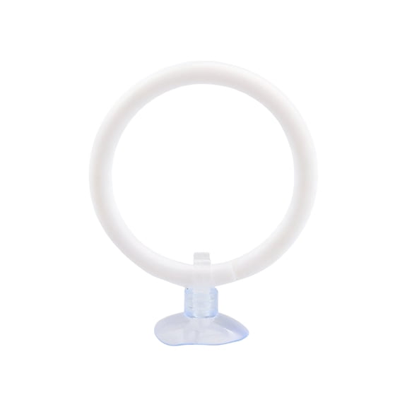 Betta Fish Exercise Ring Ecological Interactive Entertainment Design, Fun Fish Enrichment Toy For Tank Interior Layout, Delicate Aquarium Ornament For Betta Daily Activity And Viewing White - 5.7CM