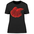 thumbnail image 1 of Betta Fish Siamese Red Halfmoon T-Shirt Women -Image by Shutterstock, Female Medium, 1 of 2