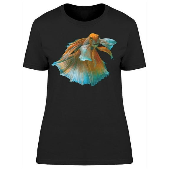 Betta Fish Super Elegant Orangy T-Shirt Women -Image by Shutterstock, Female x-Large