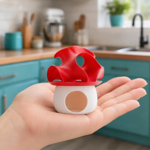 Betta Fish Tank Accessories, Fish Aquarium Accessories, Betta Fish Toys, Small Fish Tanks, 3X3.5 Inch Red Cap Mushroom House Cave, Underwater Landscape Decor for Freshwater Small