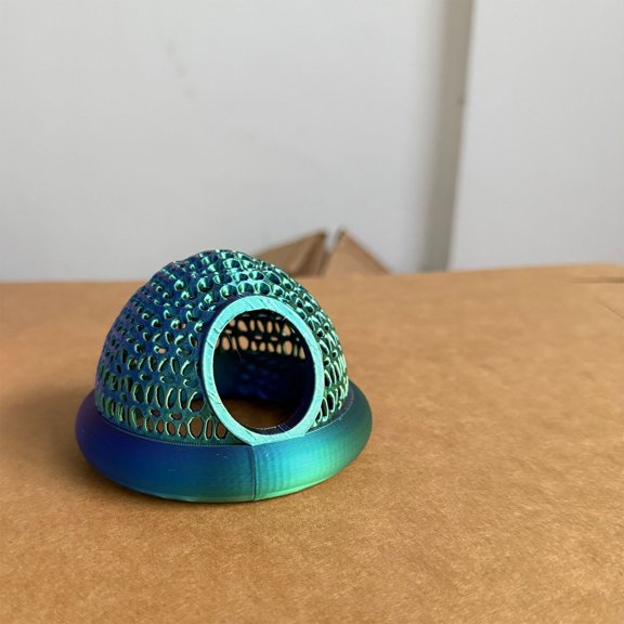 Betta Fish Tank Decor, Fish Cave, Betta Tank Decor, Floating Betta Hide & Shrimp Cave – 3d Printed Aquarium Hammock, Feeding Ring & Resting Spot for Betta Fish, Shrimp & Small Fish, S