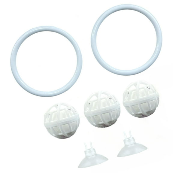 Betta Fish Toy Rings and Nitrobacteria Toy Set for Saltwater Habitats