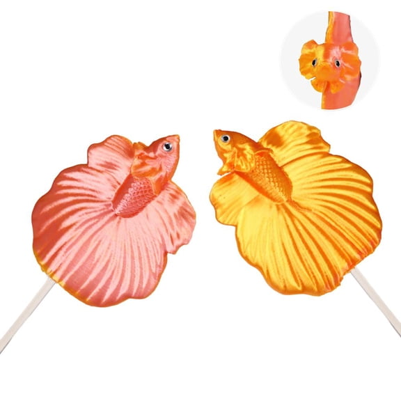 Betta Fish Training Wand, Acrylic Stick with Realistic Fish Topper for Flaring Exercise and Enrichment