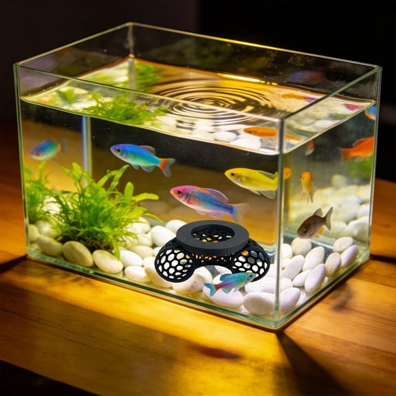 Betta Fish Tunnel Hideout Blue | Aquarium Cave & Tunnel Decor for Betta Fish, Shrimp & Small Fish | Fish Tank Decoration, Betta Tank Accessory & Enrichment Toy