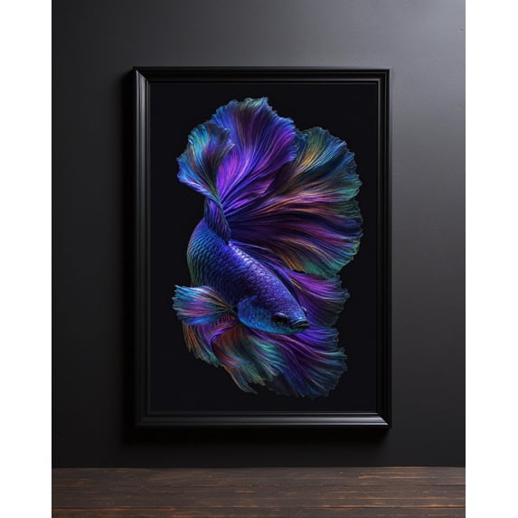 Betta Fish Wall Art, Luxury Fish Print, Modern Colorful Wall Art ...