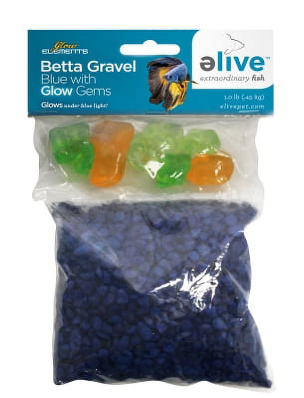 Betta Gravel With Glow Gems Blue
