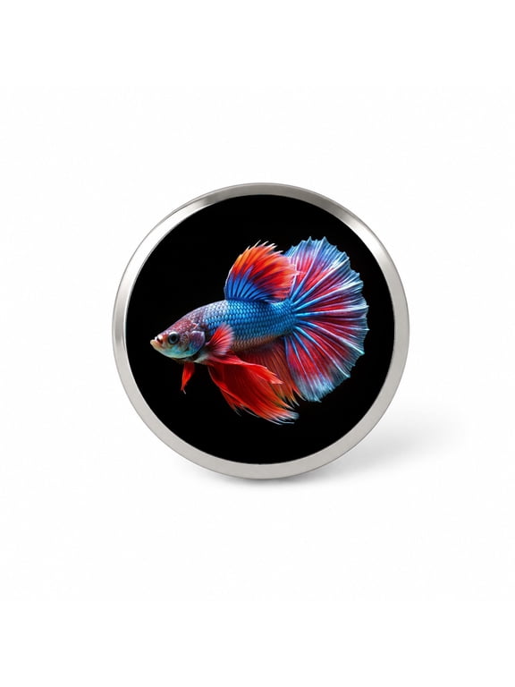 Betta Siamese Fighting Fish Backpack Hat Novelty Lapel Pin