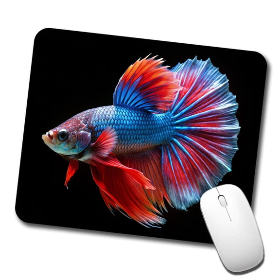 Betta Siamese Fighting Fish Mouse Pad Low Profile Gaming Mat