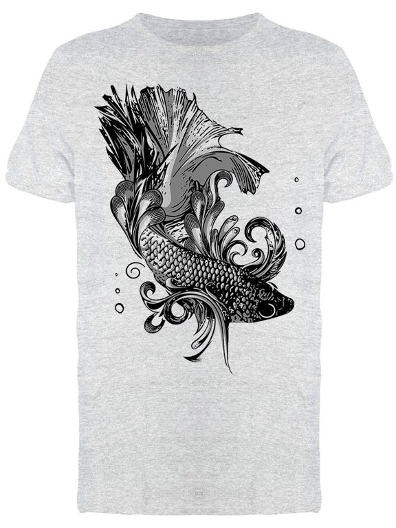 Betta Siamese Fighting Fish T-Shirt Men -Image by Shutterstock, Male Large