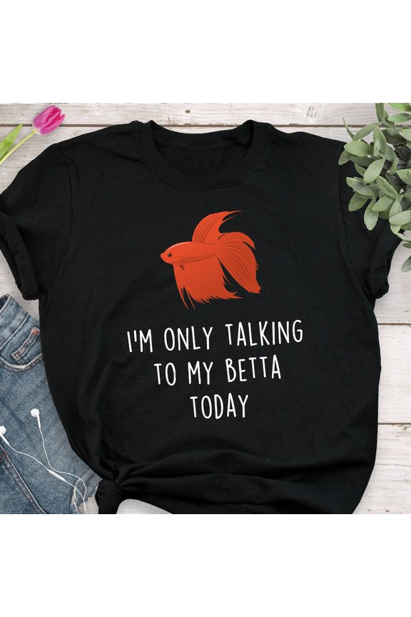 Betta Siamese Fighting Fish Tropical Aquarium Anatomy Graphic Tshirt,for men and women up to 5XL