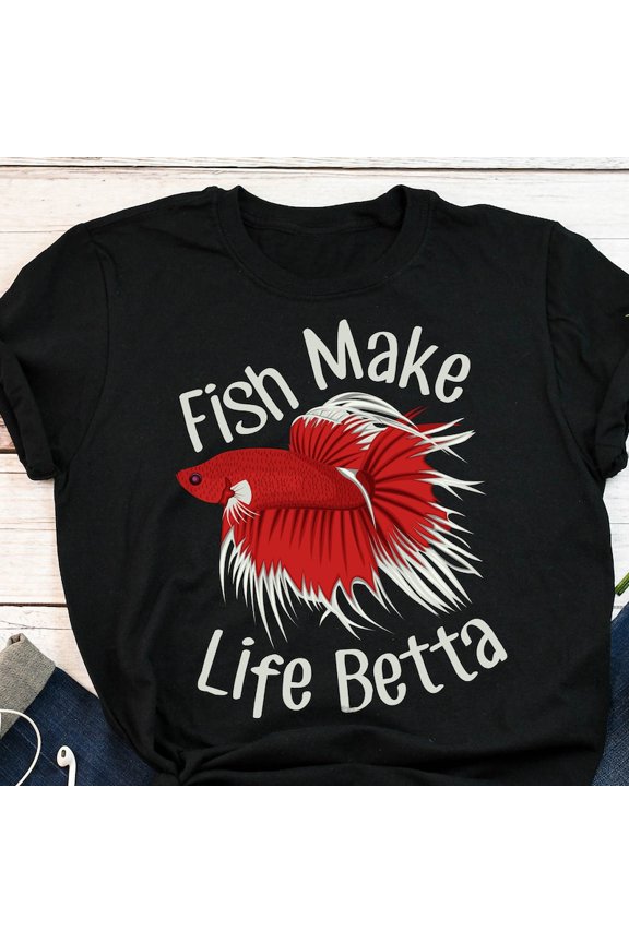Betta Siamese Fighting Fish Tropical Aquarium Animal Graphic Tshirt,for men and women up to 5XL