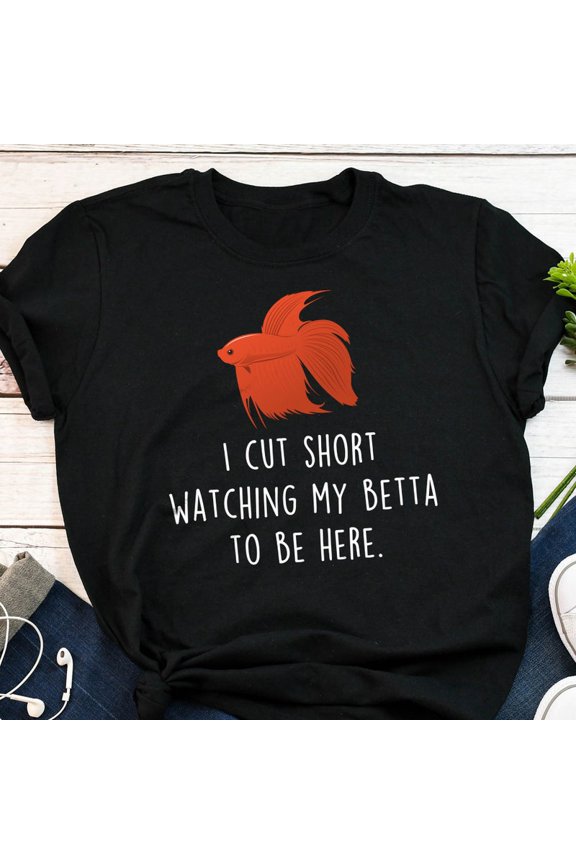 Betta Siamese Fighting Fish Tropical Aquarium Tank Graphic Tshirt,for men and women up to 5XL