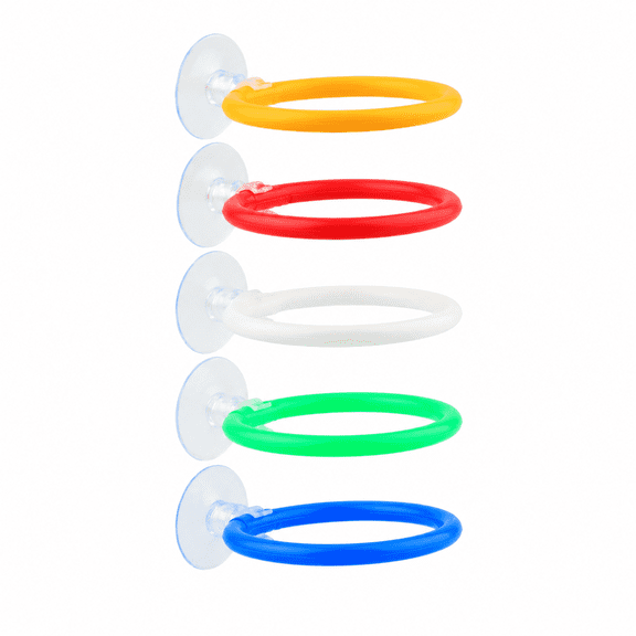 Betta Training Ring, Betta Ring 5 Pack, Fish Flare Ring, Floating Mirror Exercise Enrichment for Betta, Fry, Small Fish, & More