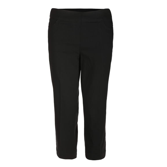 Slimsation Pull-On Wide Band Full-Length Black Pants Women 14