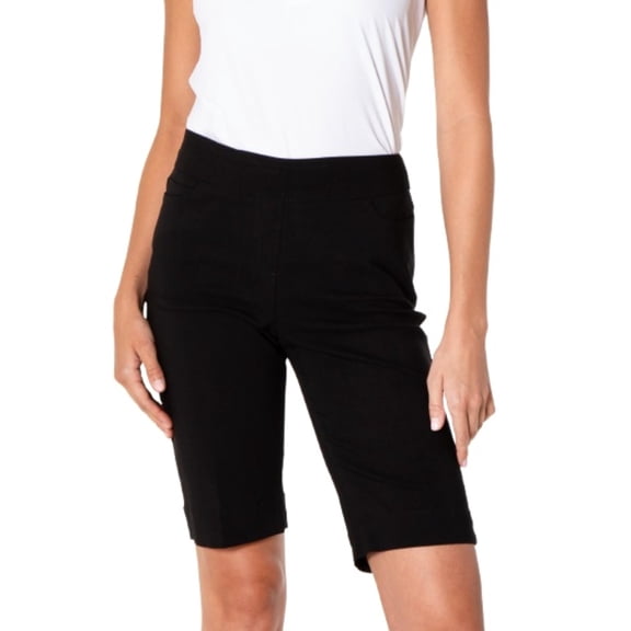 Slimsation Pull-On Black Shorts Women 2
