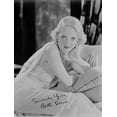 thumbnail image 1 of Bette Davis Seated on the Couch with Arms on the Pillow and Hand near the Cheek in White Embroidered Silk Strap Dress and White Chiffon Scarf Photo Print (8 x 10), 1 of 1