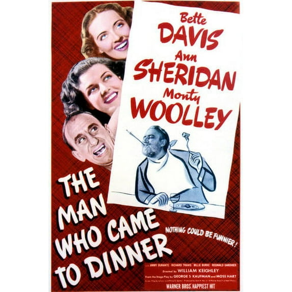 Bette Davis and Ann Sheridan and Monty Woolley in The Man Who Came to Dinner 24x36 Poster
