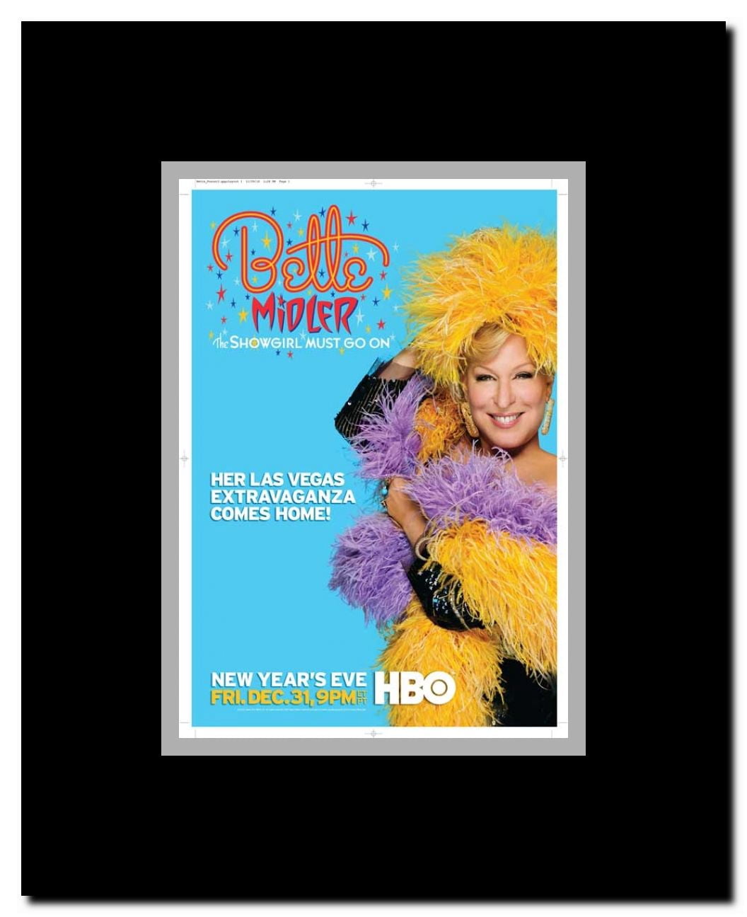 Bette Midler: The Showgirl Must Go On Framed Movie Poster