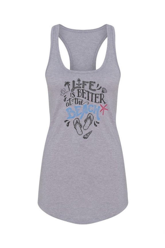 Better At The Beach Quote Racerback Tank Women -Image by Shutterstock, Female XX-Large