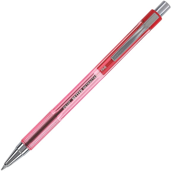 Better Ballpoint Pen, Retractable, Fine 0.7 Mm, Red Ink, Translucent Red Barrel, Dozen | Bundle of 5 Dozen