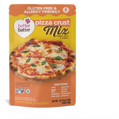Better Batter Gluten Free Pizza Crust Mix 1lb - Vegan, Kosher, Non GMO