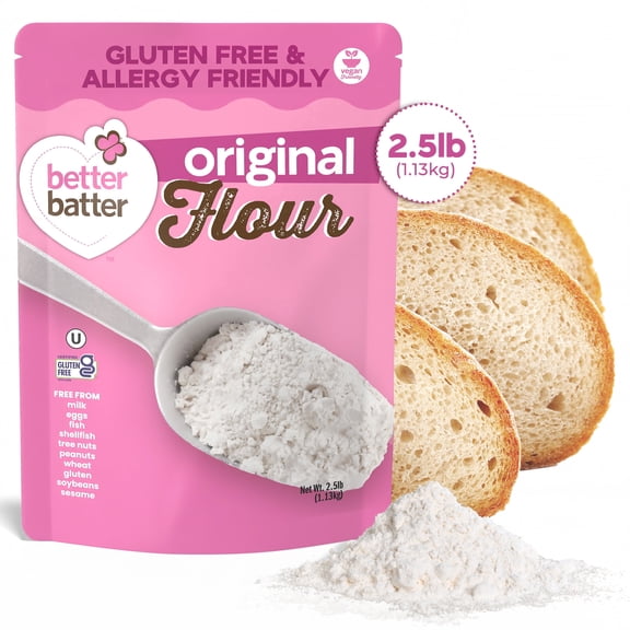 Better Batter All Purpose Gluten Free Flour 2.5 lb, Vegan, Kosher, Non-GMO