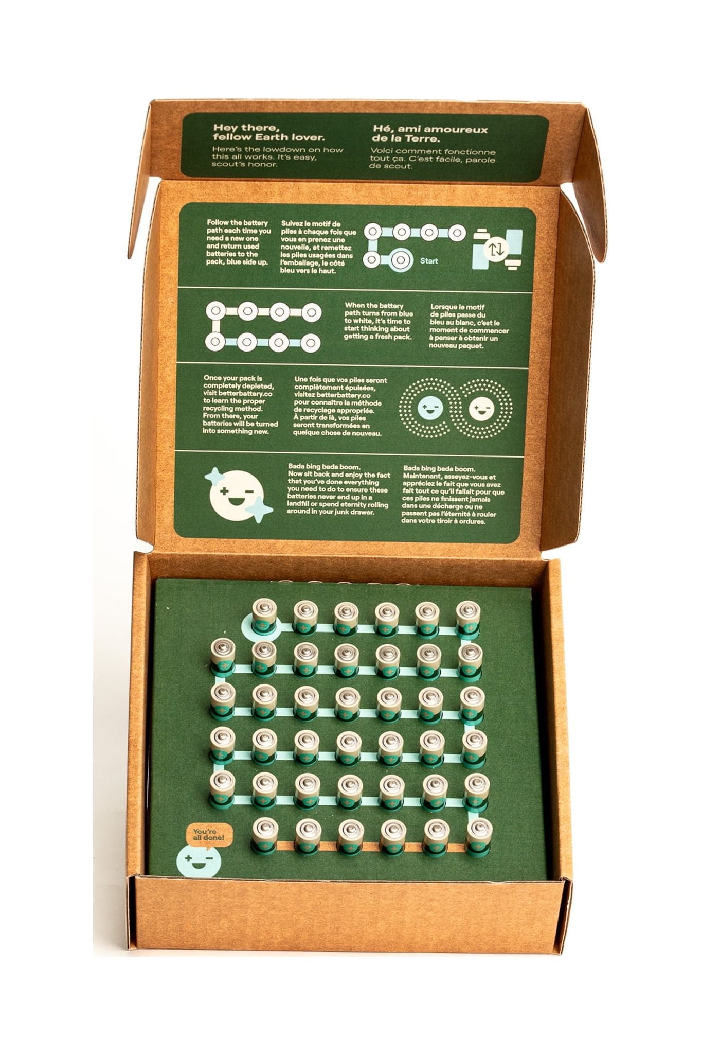 Better Battery Co. 40-AAA Kit Zero Waste, High Performance AAA Battery with a Built in Recycling Program!