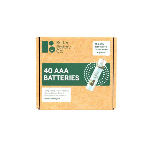 BETTER BATTERY AAA Battery Pack, 40 Count – High-Performance Carbon ...