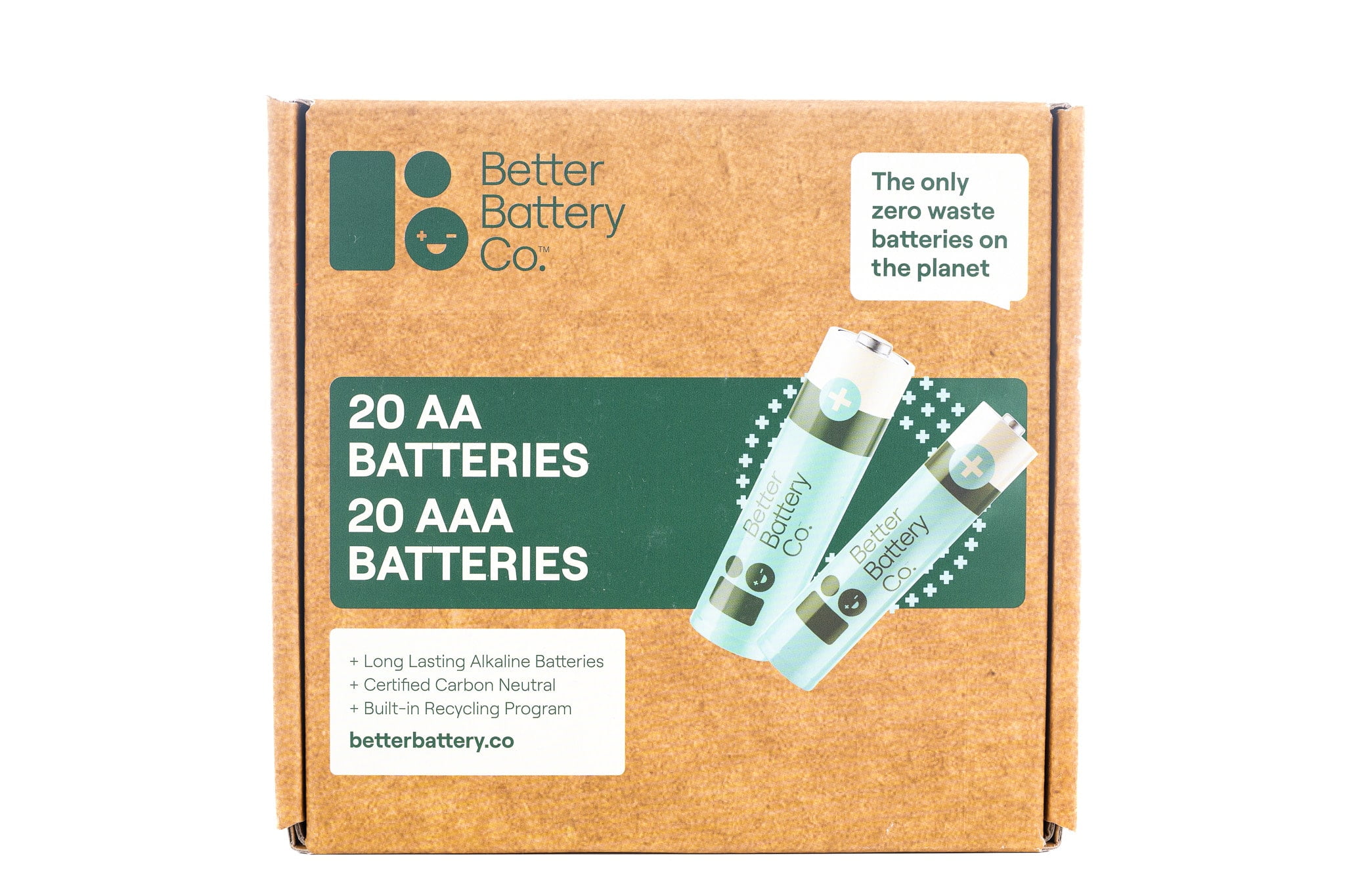 BETTER BATTERY AA & AAA Battery MultiPack High-Performance Carbon Neutral Batteries
