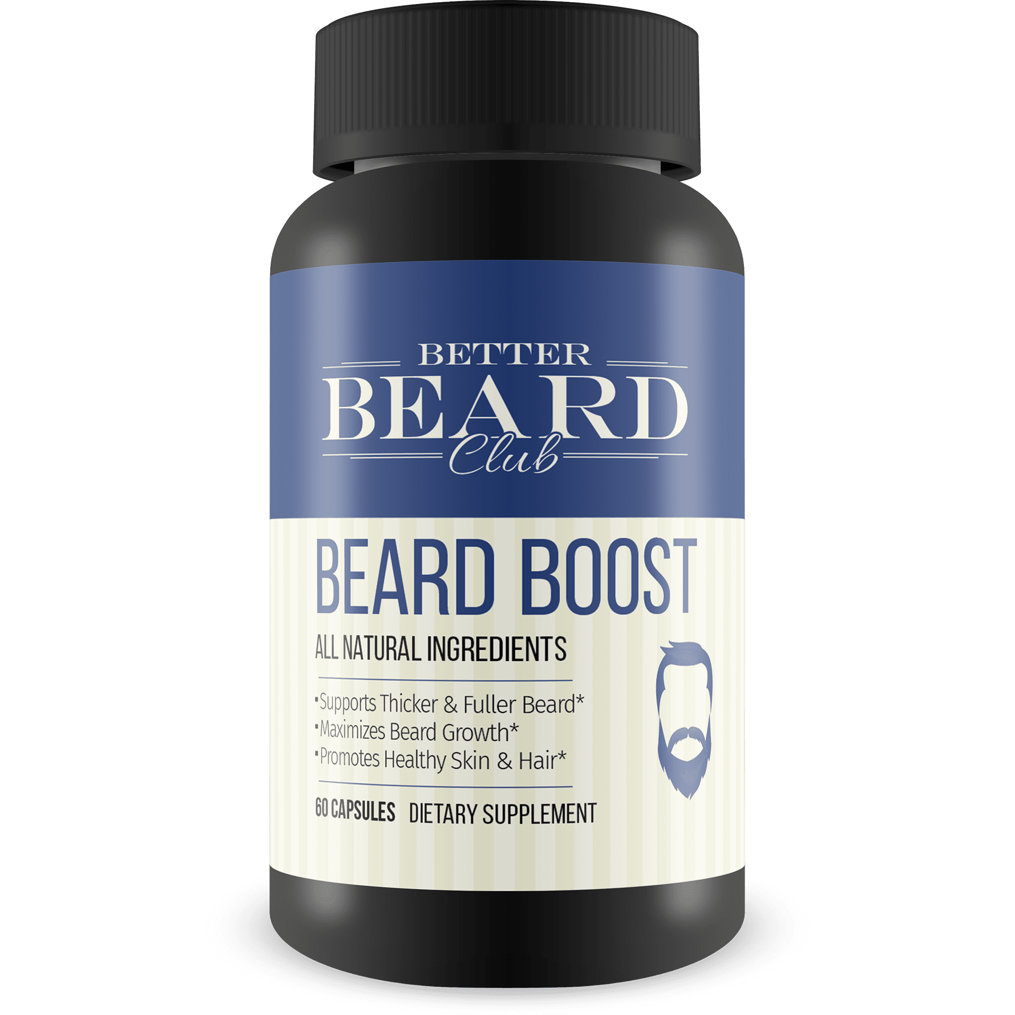 Better Beard Club - Beard Boost - Premium Beard Supplement - Supports Thicker, Fuller, and Longer Beard, Maximizes Beard Growth, Promotes Healthy Skin and Hair