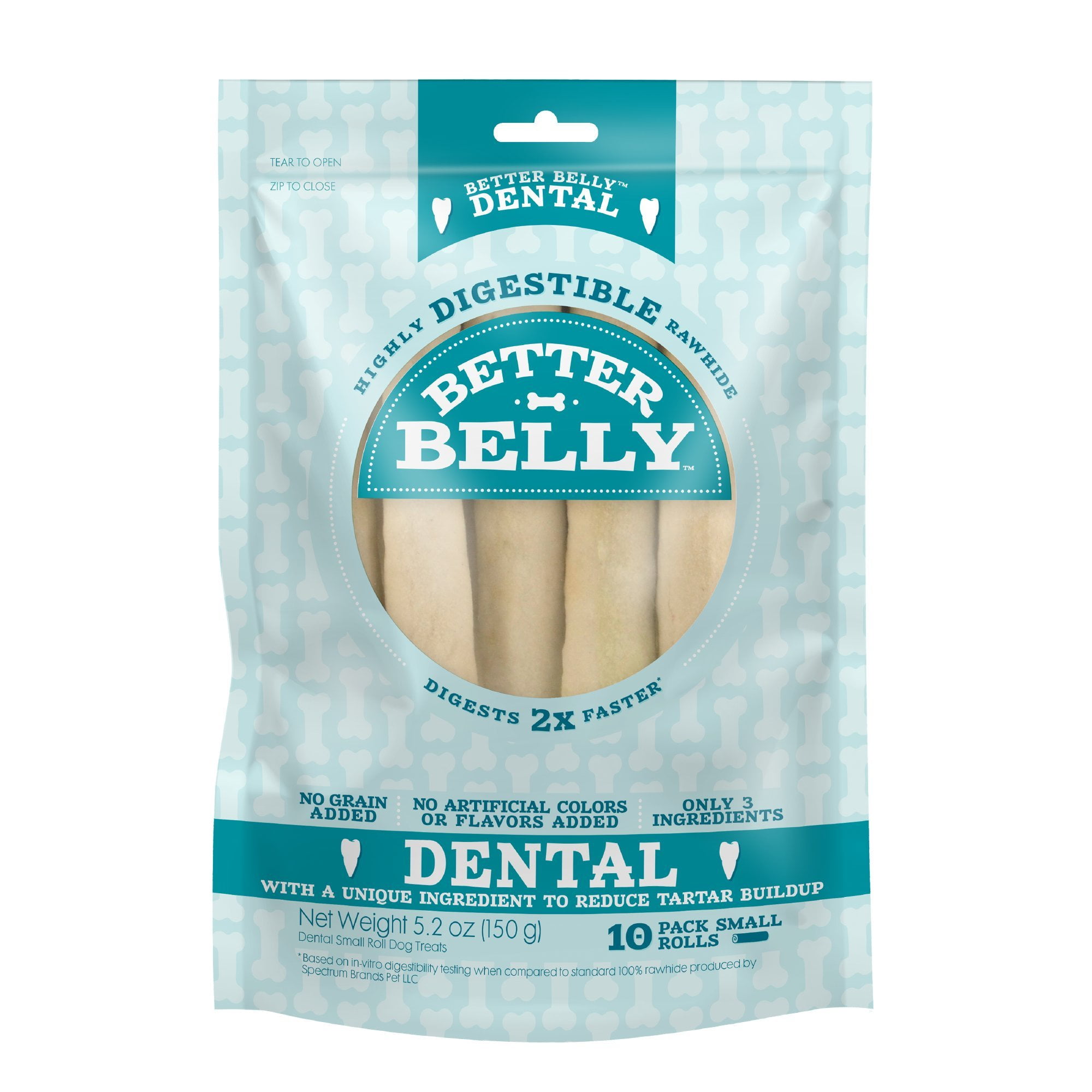 Better Belly Highly Digestible AIF4 Rawhide Dental Chews, Treat Your