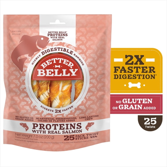 Better Belly Proteins with Real Lamb Twist Sticks Chew, Highly ...