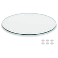 thumbnail image 1 of Better Bevel 18" Inch Round Glass Table Top | Tempered Glass Protector | Anti-Slip Pads/Bumpers | Coffee, Dining Table, 1 of 8