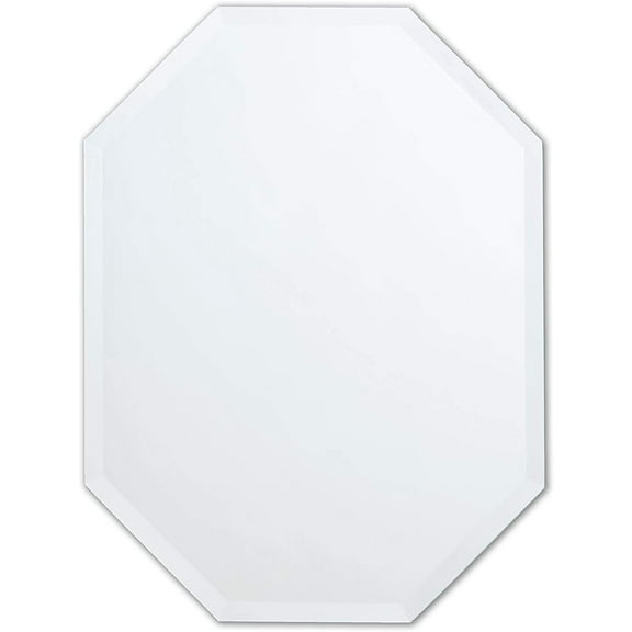 Better Bevel 20" x 28" Frameless Octagon Mirror | 1" Beveled Edge | Bathroom Wall Mirror