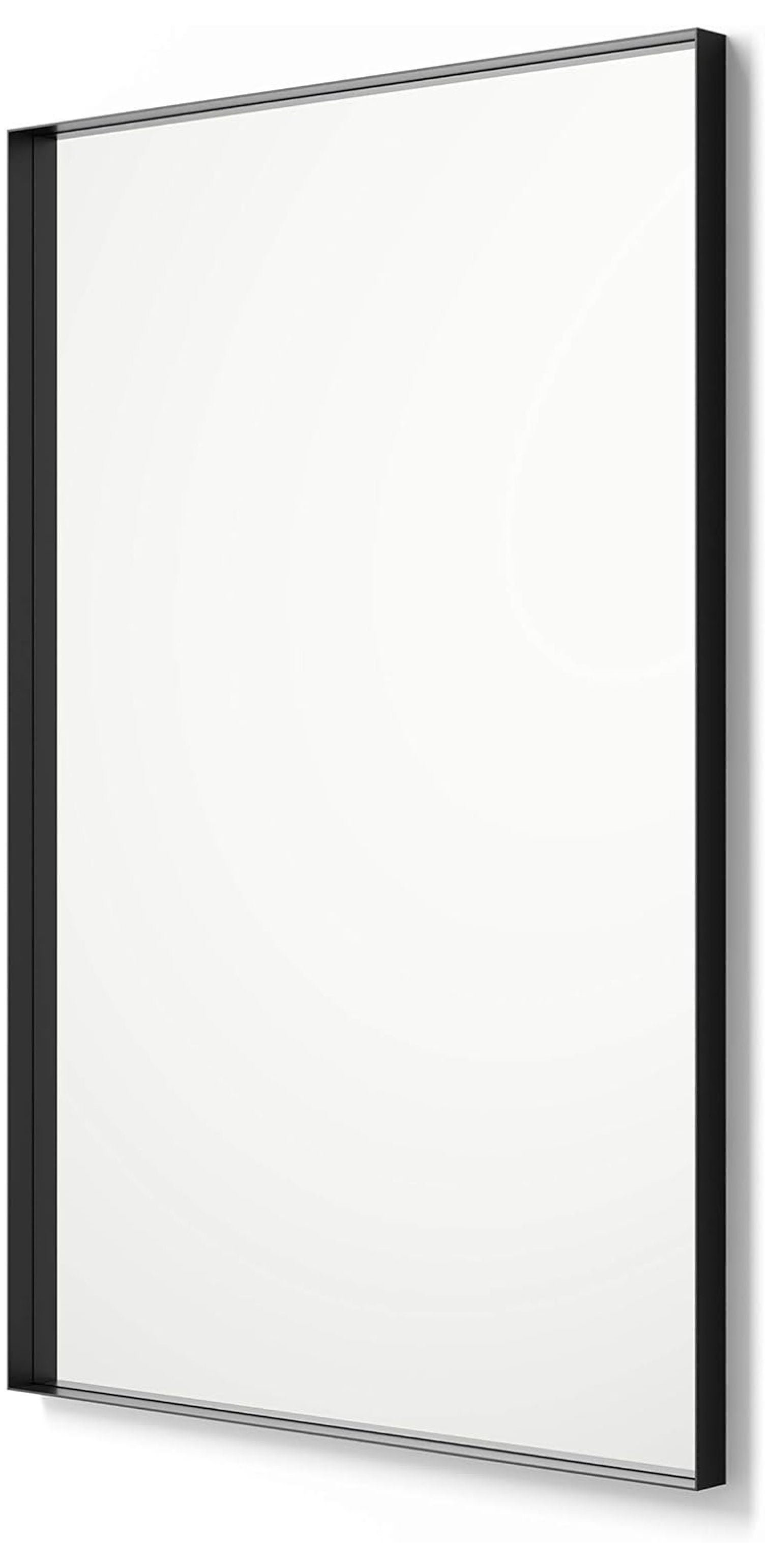 DENRICK Black Framed Bathroom Mirror - 16x20 Inch, Square, Tempered Glass, Horizontal Or Vertical Mount